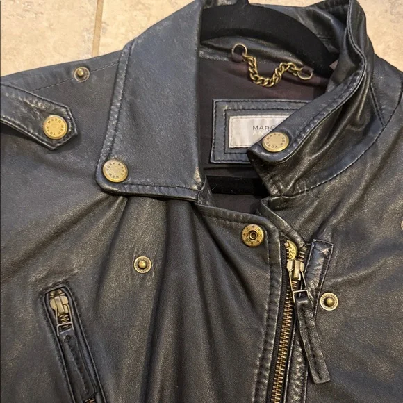 Marc New York Andrew Marc Black Leather Jacket - Picture 3 of 13